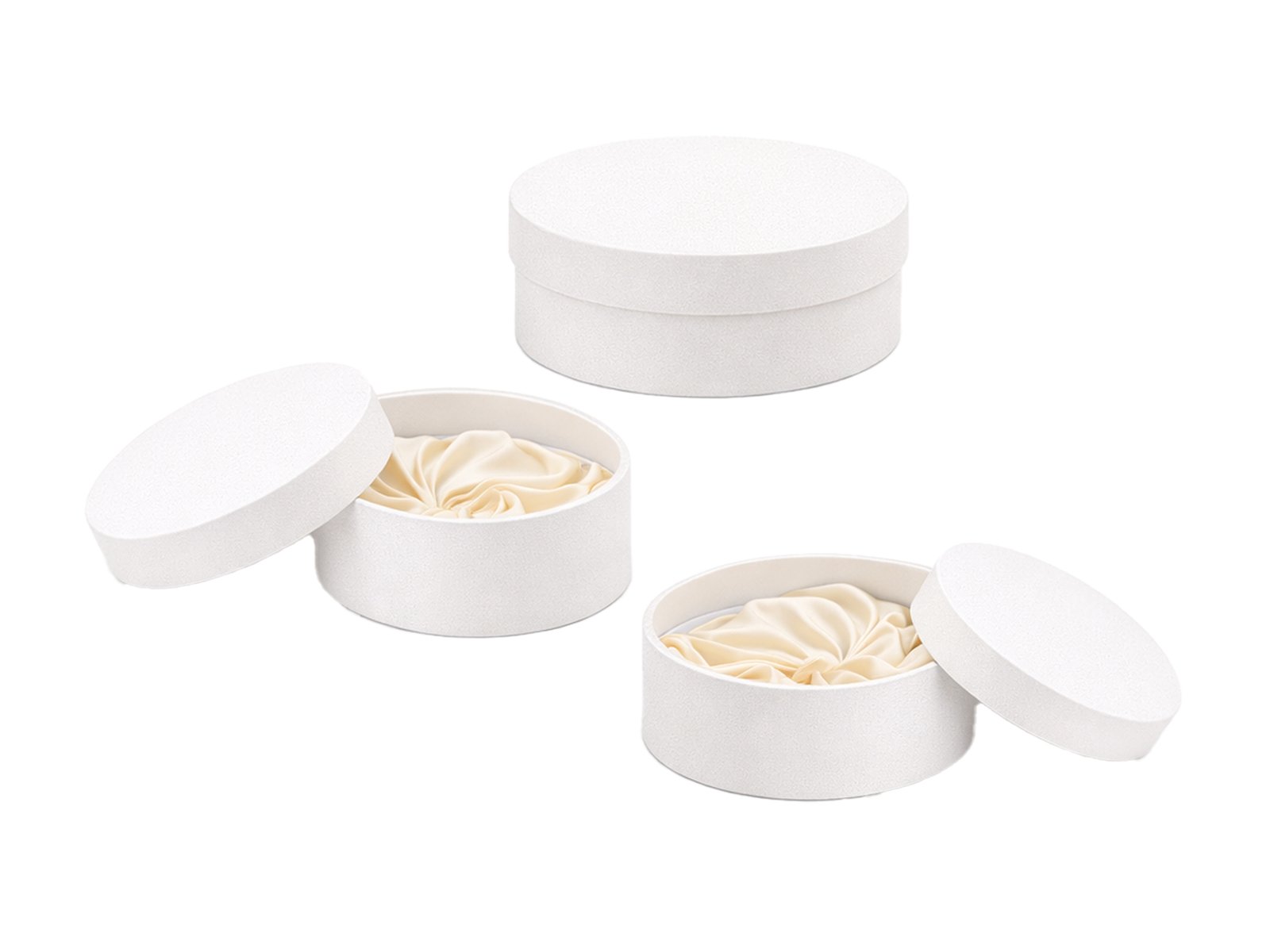 White Rigid Gift Box with Satin Lining - HERONG Printing